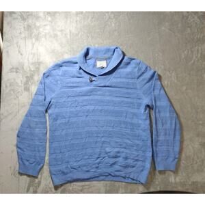 Jos A bank 1905 Blue Sweater Men’s XXL 100% Cotton Stripe Knit Preppy Academia